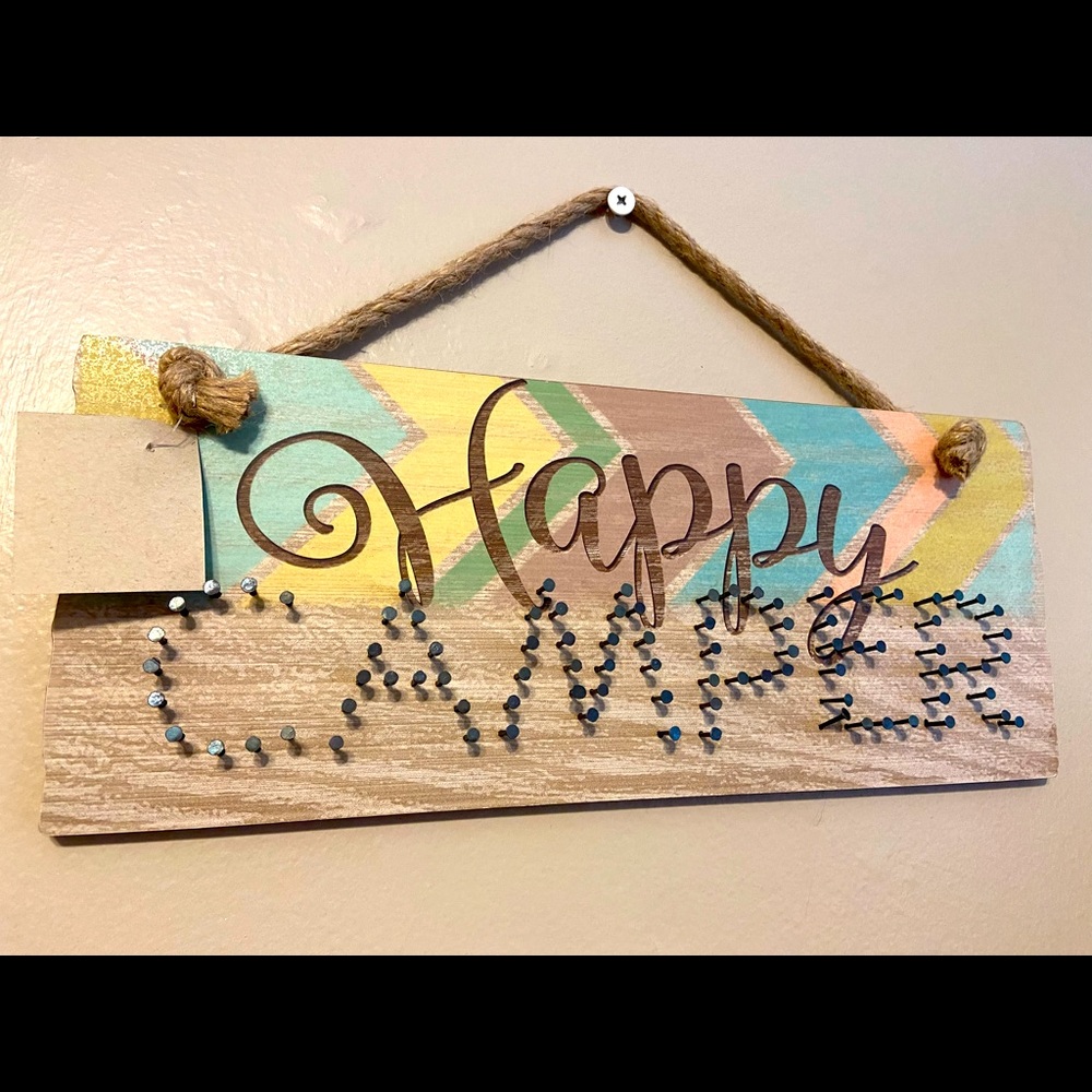 Happy Camper wooden sign